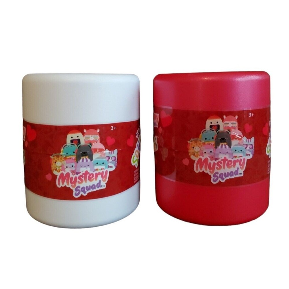Squishmallows Mystery Squad Valentines Day Set of 2 Capsules Red White New